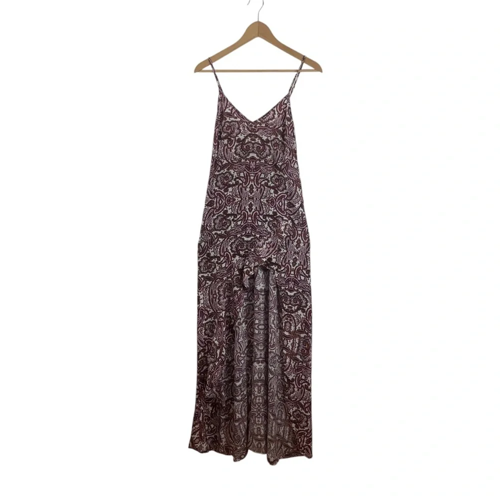 FOR LOVE & LEMONS Romy Tank Dress Lilac Paisley Maxi Dress Sz. XS - Picture 9 of 14